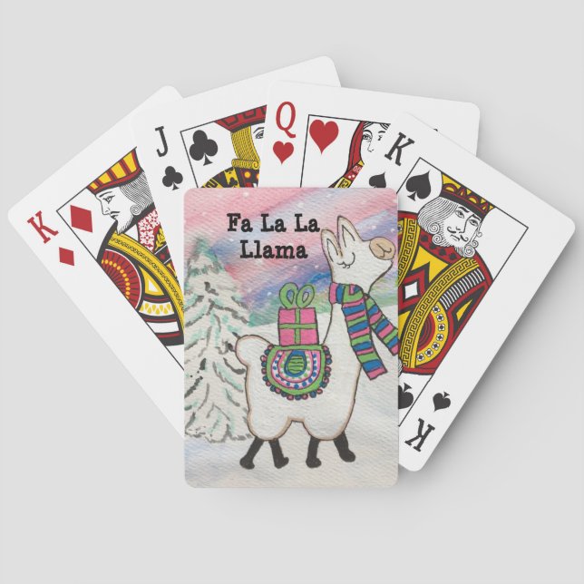 Jeu De Cartes Fa La Llama Fun Noël moderne (dos)