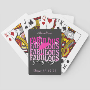 Jeu De Cartes Fabulous Fifty Cocktail Umbrella 50e Anniversaire