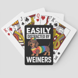 Jeu De Cartes Facilement Distrait Par Weiners LGBTQ Rainbow Gay