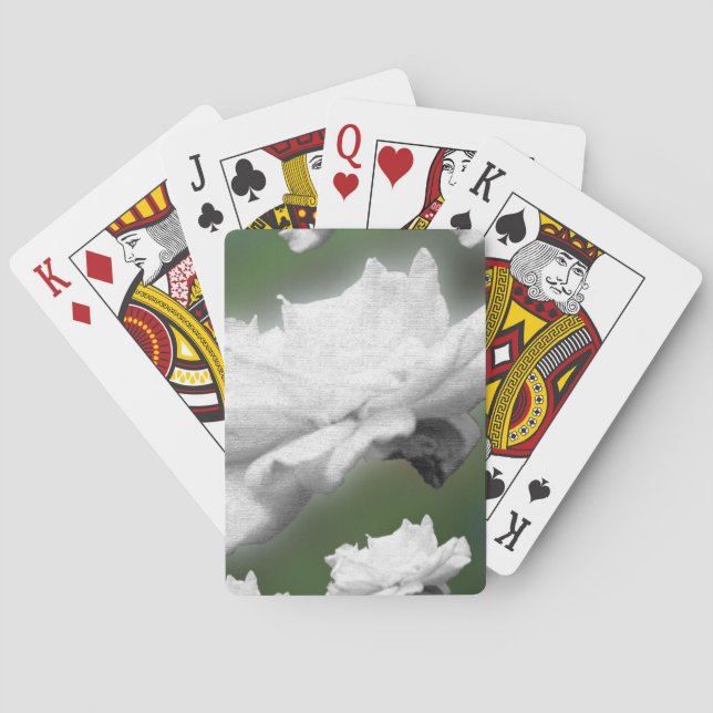 Jeu De Cartes Fade to Green, blanc rose collage numérique (dos)