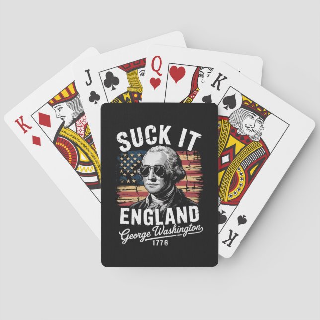 Jeu De Cartes Fais Nous Une Fierté Angleterre 4 Juillet George W (dos)