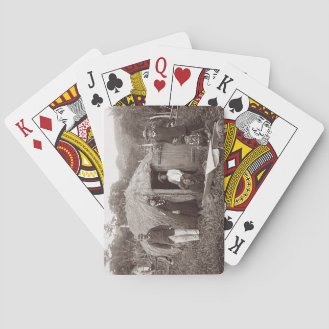 Jeu De Cartes Faisant Tappa, un tissu indigène, c.1875 (photo de (dos)