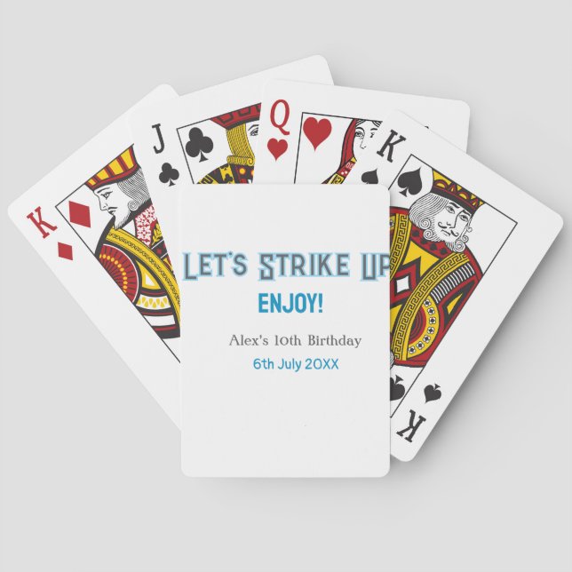Jeu De Cartes Faisons ressortir bleu gris heureux nom 10 anniver (dos)