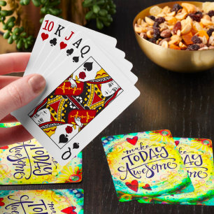 Jeu De Cartes Faites Aujourd'Hui Fun Amusant Inspirivée joyeuse