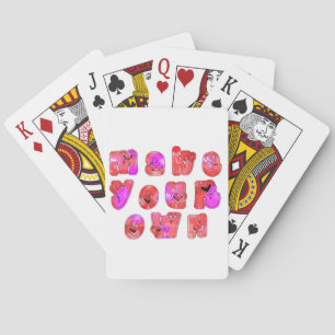 Jeu De Cartes Faites votre propre coeur Art Design d'impression