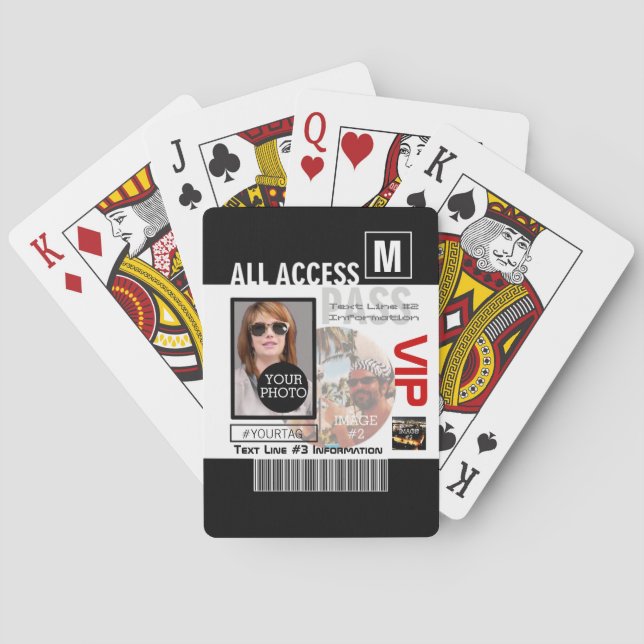 Jeu De Cartes Faites votre propre VIP Pass 8 façons de personnal (dos)