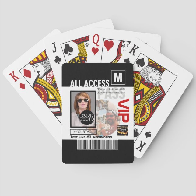 Jeu De Cartes Faites votre propre VIP Pass 8 façons de personnal (dos)