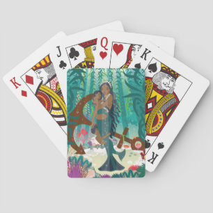 Jeu De Cartes Famille de sirènes (peau et yeux bruns) Jouer aux