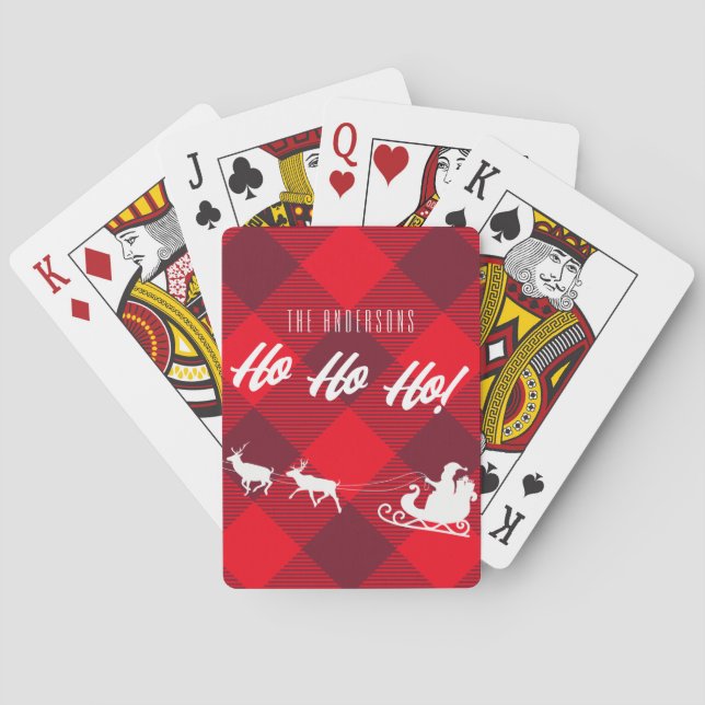 Jeu De Cartes Famille Noël Ho Ho Ho ! Père Noël Red Buffalo Plai (dos)