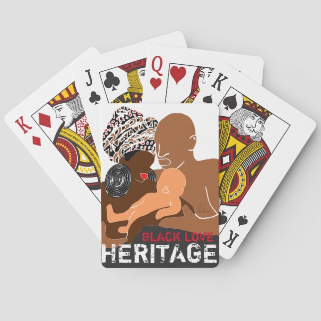 Jeu De Cartes Famille noire Amour noir Patrimoine AFRICAIN (dos)