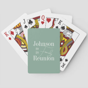 Jeu De Cartes Famille Réunion Sage Green