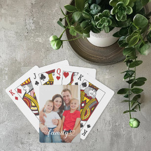 Jeu De Cartes Family Love White Script Photo personnalisée