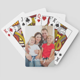 Jeu De Cartes Family Love White Script Photo personnalisée