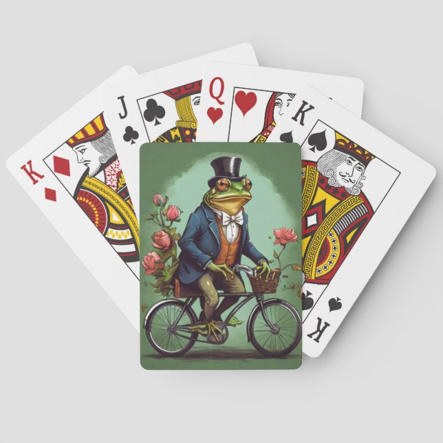 Jeu De Cartes Fancy Frog sur Bicyclette - Design Excentrique  (dos)