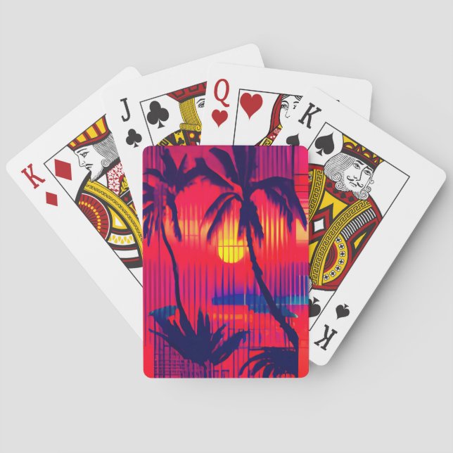 Jeu De Cartes Fantaisie d'évasion tropicale (dos)