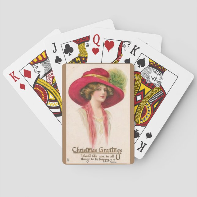 Jeu De Cartes Fantastique Dame de Noël (dos)