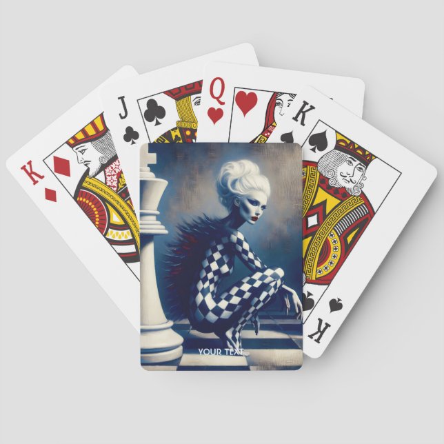 Jeu De Cartes Fantastique Dame Noire Et Blanche Mignonne (dos)