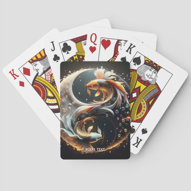 Jeu De Cartes Fantastique Koi Yin Yang Mignon (dos)