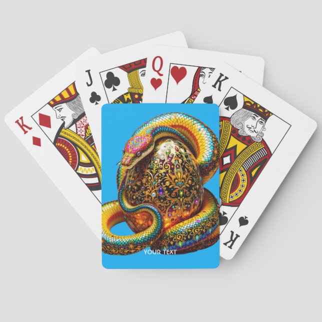 Jeu De Cartes Fantastique Œuf de Serpent Mignon Vibrant (dos)