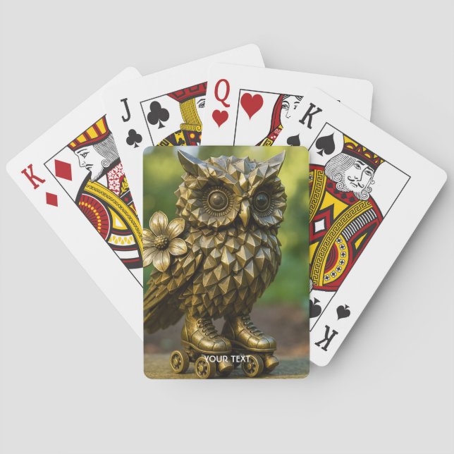 Jeu De Cartes Fantasy Cute Brass Owl Skates (dos)