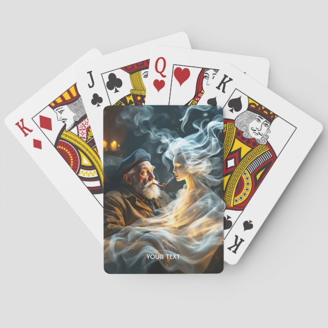 Jeu De Cartes Fantasy Cute Old Man Smoke (dos)