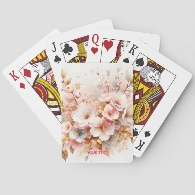 Jeu De Cartes Fantasy Cute Pastel Pink Sakura (dos)