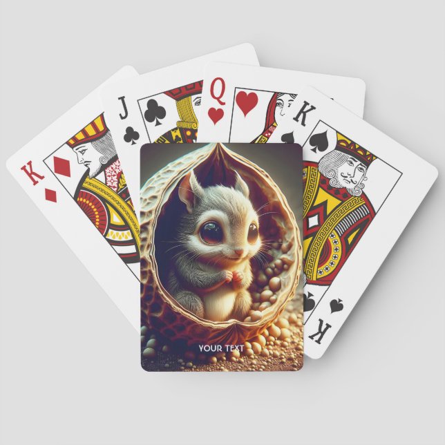 Jeu De Cartes Fantasy Cute  Squirrel Inside Shell (dos)