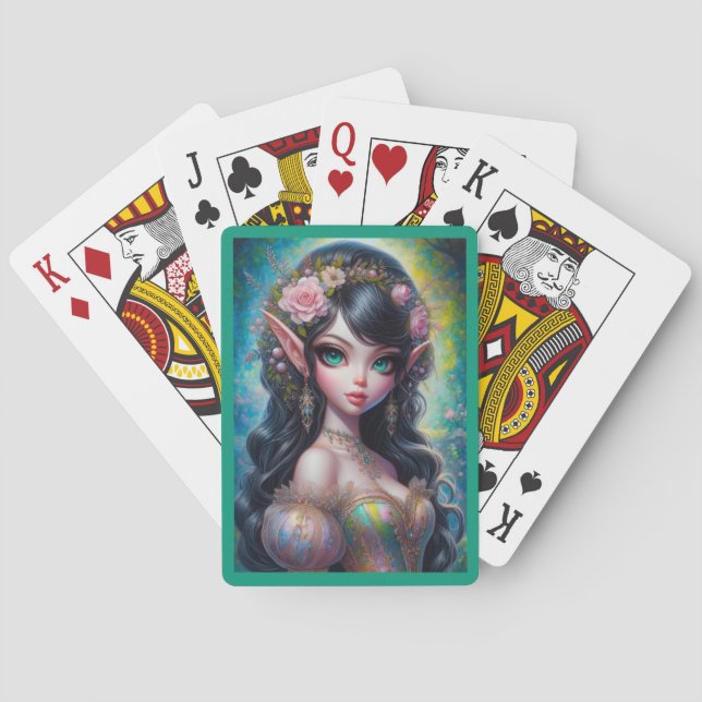 Jeu De Cartes Fantasy Elven Woman Playing Cards (dos)