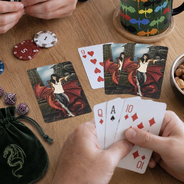 Jeu De Cartes Fantasy Urbaine du Dragon Rouge (Créateur téléchargé)