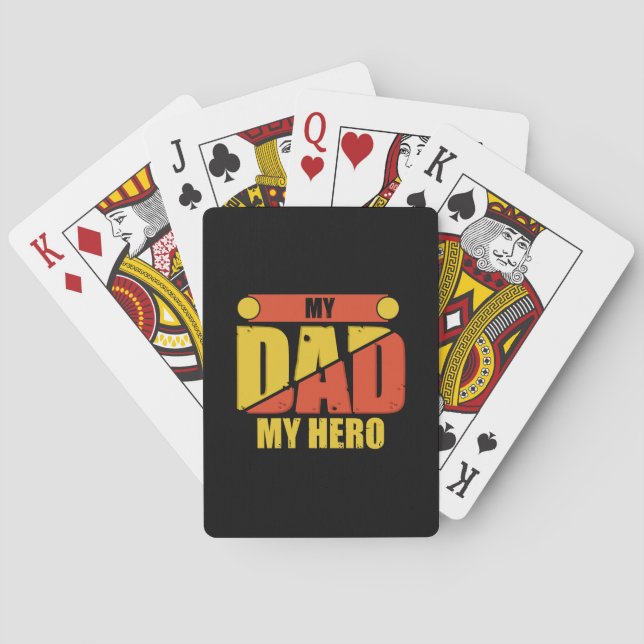 Jeu De Cartes Father Gift | My Dad My Hero (dos)