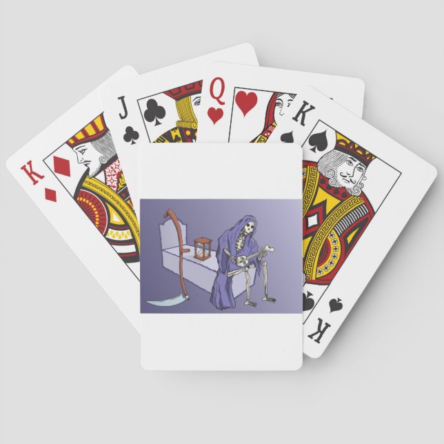 Jeu De Cartes Faucheuse attendant avec sablier (dos)