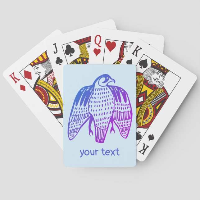 Jeu De Cartes Faucon de fleur de fleur de fleur Illustré Peregri (dos)