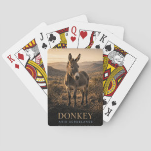 Jeu De Cartes Faune ANIMAL de l'âne terres arbustives arides