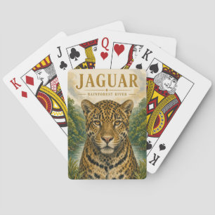 Jeu De Cartes Faune de la rivière de la forêt tropicale Jaguar
