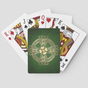 Jeu De Cartes Faux Gold Celtic Cross Jouer des cartes
