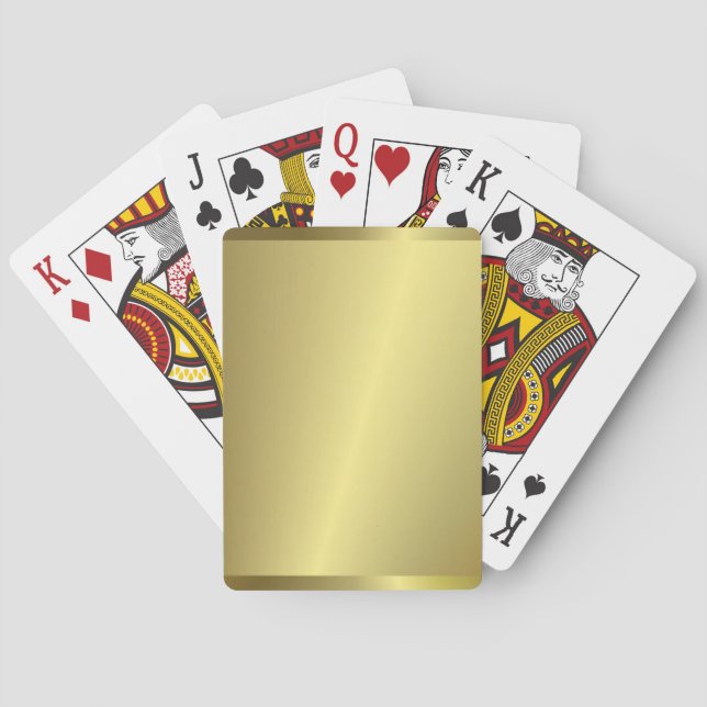 Jeu De Cartes Faux Gold Metallic Look Élégant Modernisme tendanc (dos)