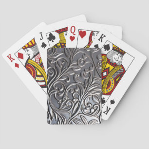 Jeu De Cartes Faux metal, cartes gaufrées de classe
