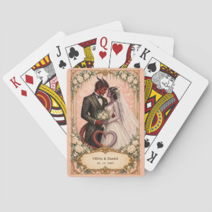 Jeu De Cartes Faveur de mariage personnalisée du marié et de la 