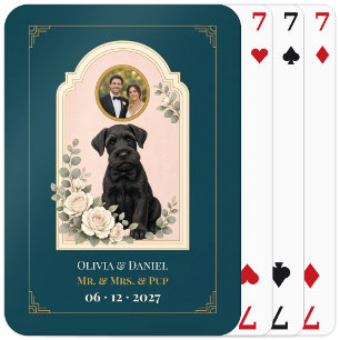 Jeu De Cartes Faveur de mariage personnalisée géant Schnauzer Ph