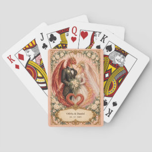 Jeu De Cartes Faveur de mariage personnalisée Phoenix Mariée et