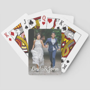 Jeu De Cartes Faveur de mariage photo complète Typographie de sc