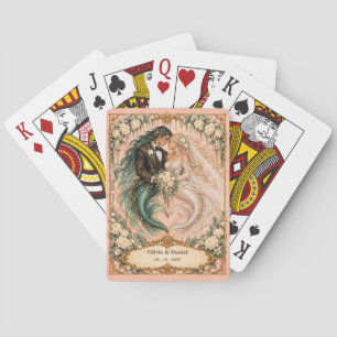 Jeu De Cartes Faveur de mariage Sirène Personnalisée Mariée et M