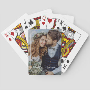 Jeu De Cartes faveurs de mariage photo élégants jeunes mariés mo