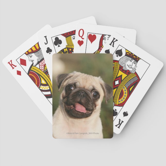 Jeu De Cartes Fawn Pug Puppy Panting (dos)