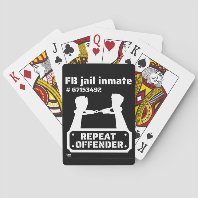 Jeu De Cartes "FB JAIL INMATE" drôle de détenu  (dos)