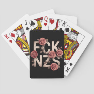 Jeu De Cartes FCK NZS Fleurs Contre la Droite Pas de Nazis Lgbtq