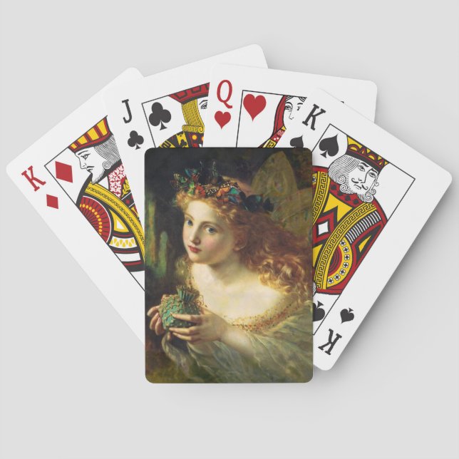 Jeu De Cartes Fée avec papillon Couronne Sophie Anderson Art (dos)