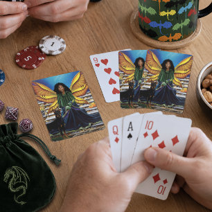 Jeu De Cartes Fée d'automne gardienne Doberman Fantaisie
