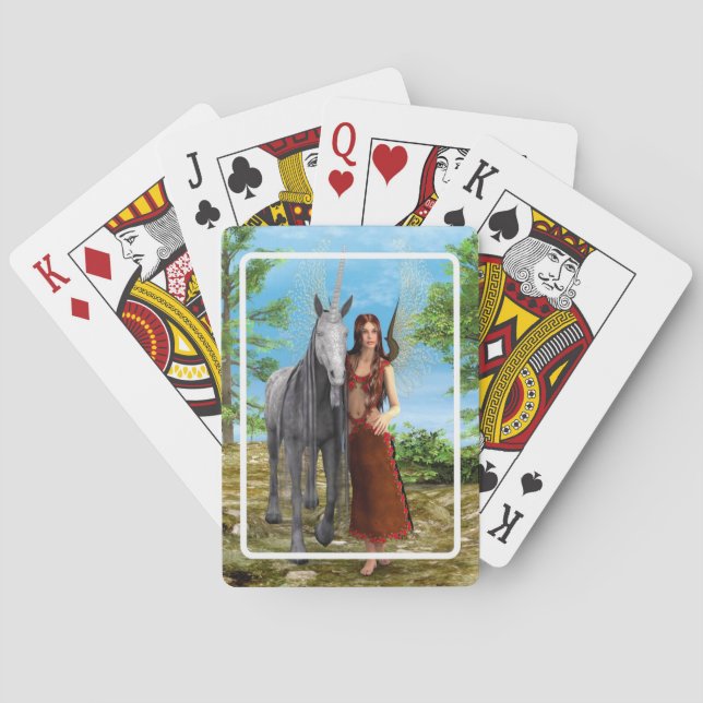 Jeu De Cartes Fée et licorne (dos)