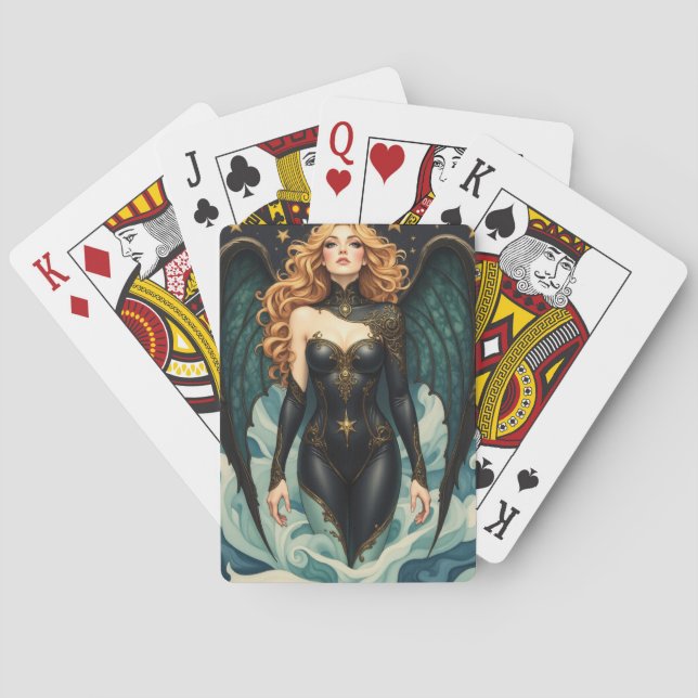 Jeu De Cartes Fée étoile fille ange sombre (dos)